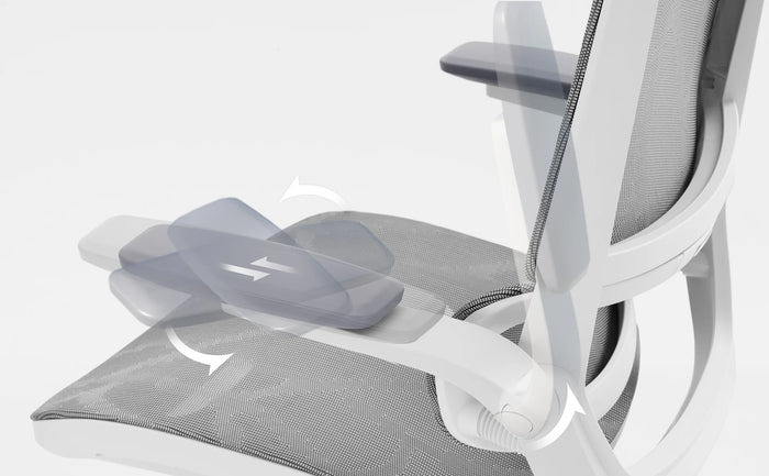 Office chair with adjustable armrests for petite users