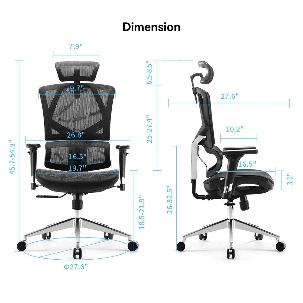 Sihoo M90C High-End Office Chair with Adaptive Lumbar Support for Different Postures