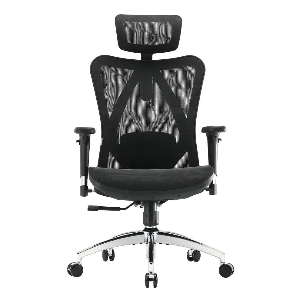 SIHOO M57 Ergonomic Office Chair with 3 Way Armrests Lumbar Support and  Adjustable Headrest High Back Tilt Function Light Grey