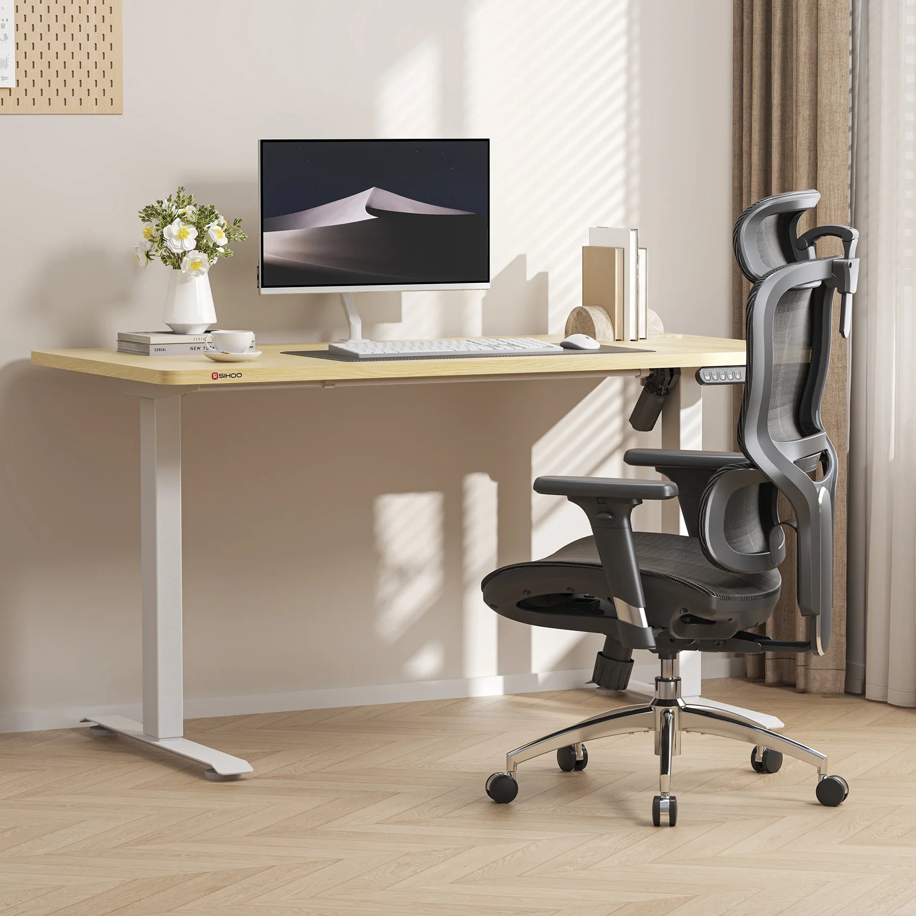 M56B Mesh Ergonomic Office Chair with Cotton Seat Cushion