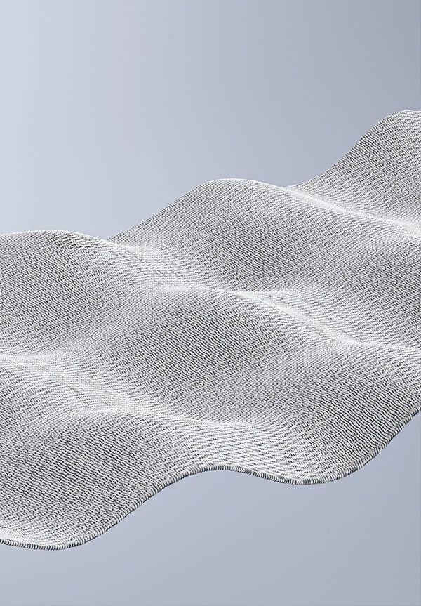 Cloud-like mesh with Italian velvet