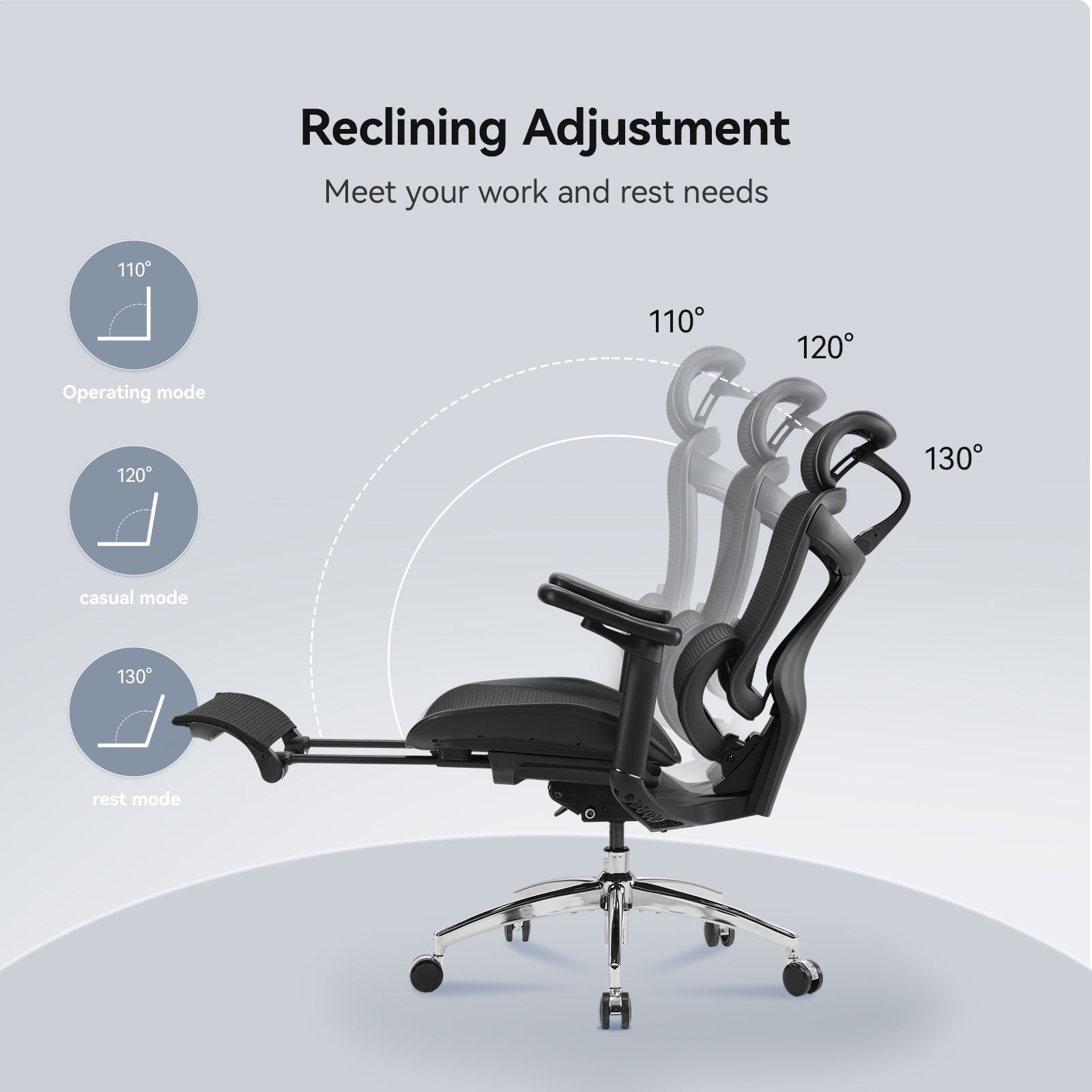 Sihoo C300 Ergonomic Office Chair - Footrest Version