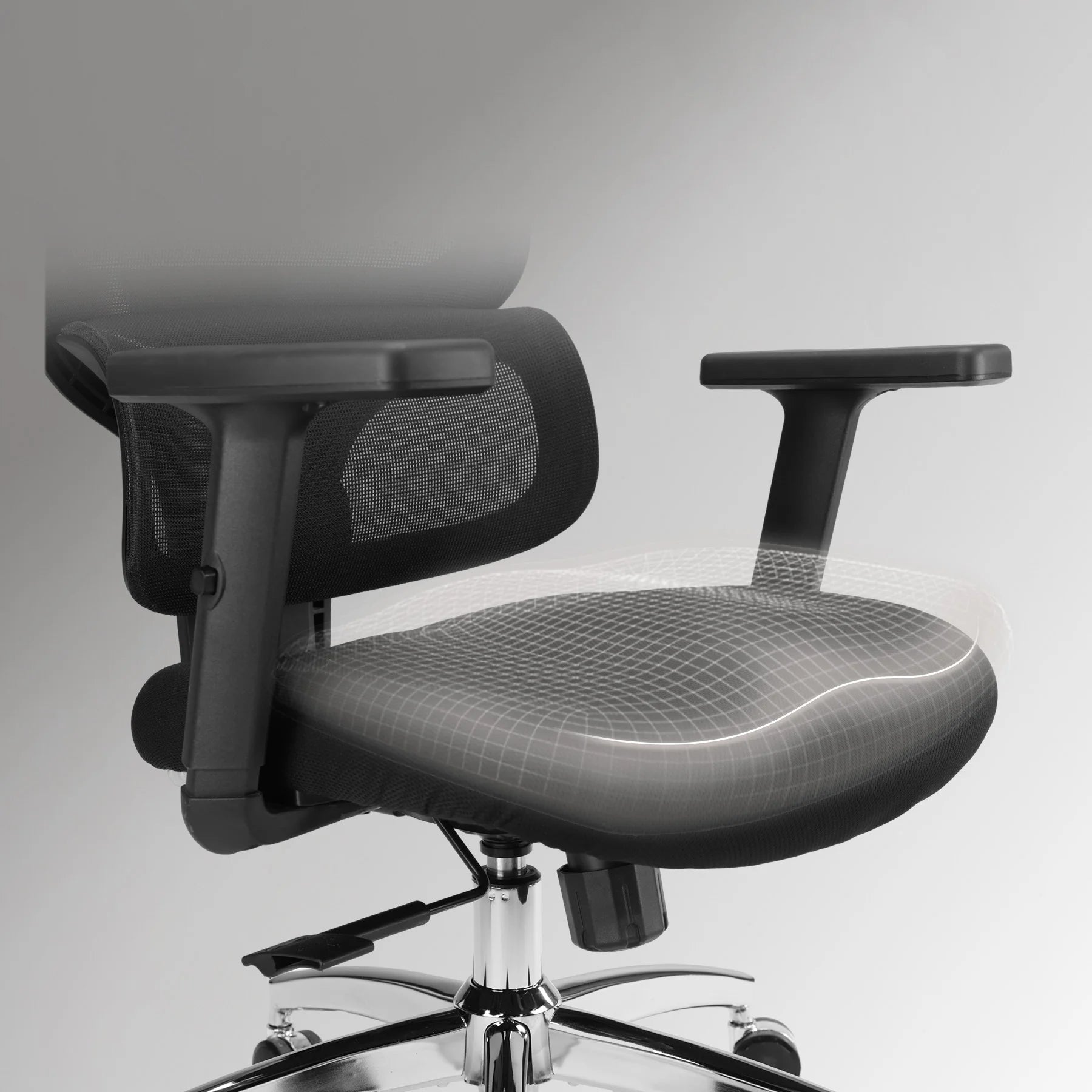M56C Mesh Ergonomic Office Chair with Ultra-Wide Backrest