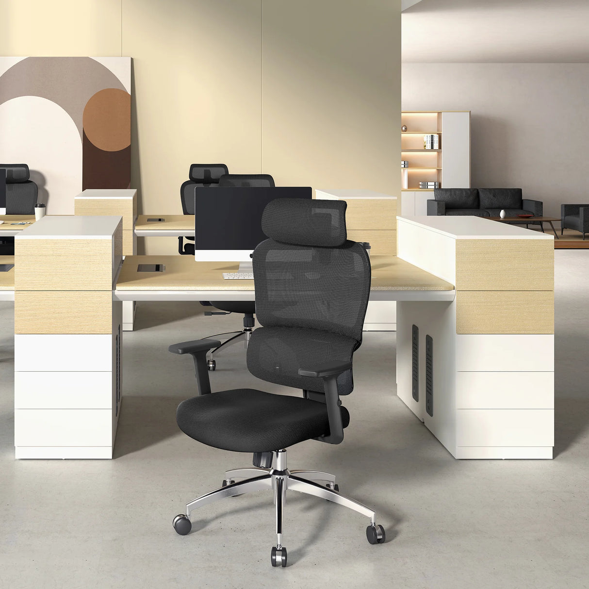 M56C Ergonomic Office Chair with Ultra-Wide Dual-Section Backrest