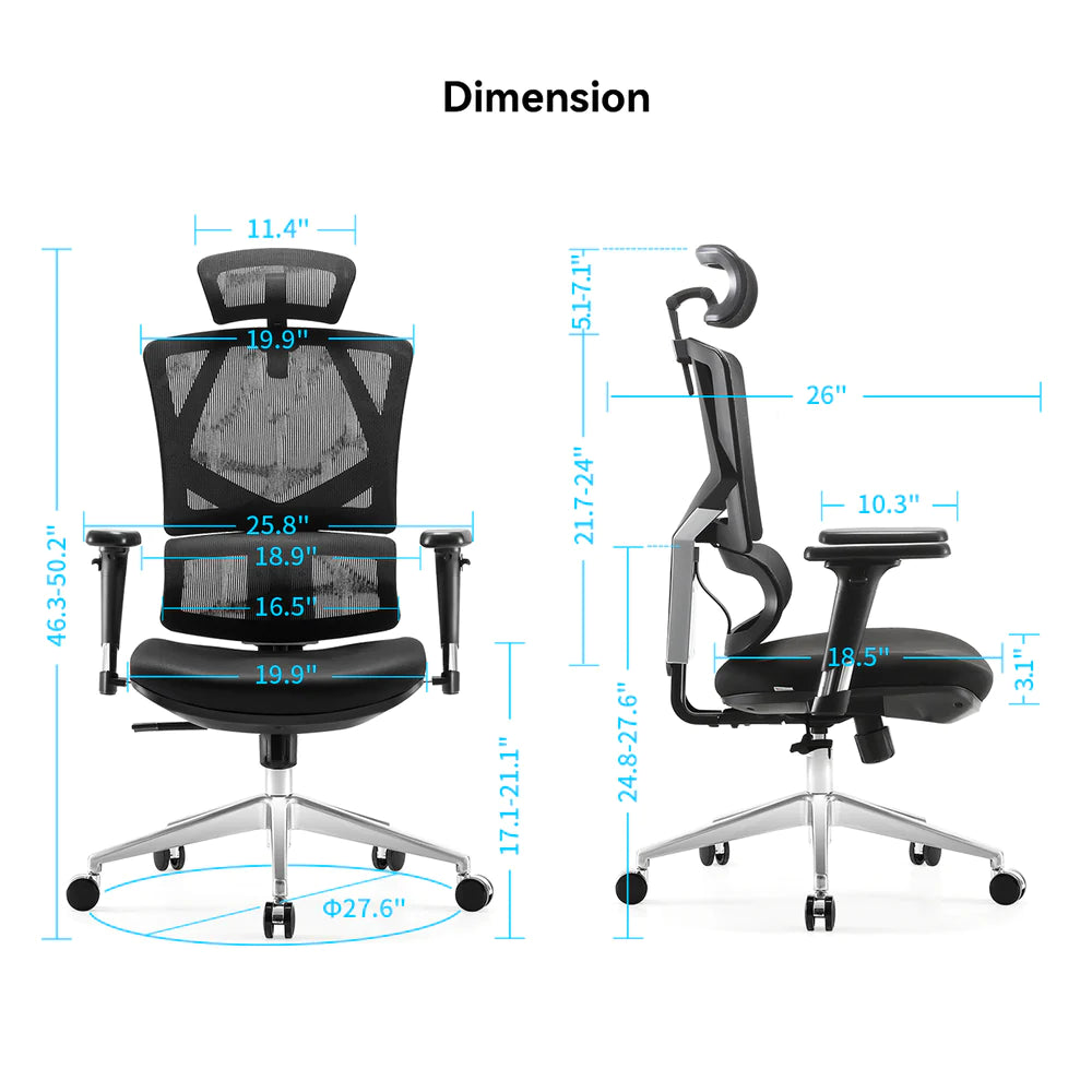 Sihoo M90D Ergonomic Chair with Adaptive Lumbar Support